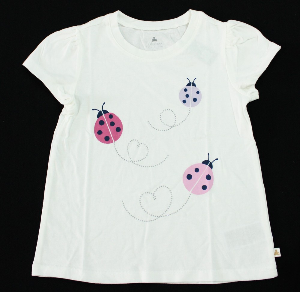 Gap Girl's BabyGap Mix And Match Graphic T-Shirt AN3 White Size 6Y NWT