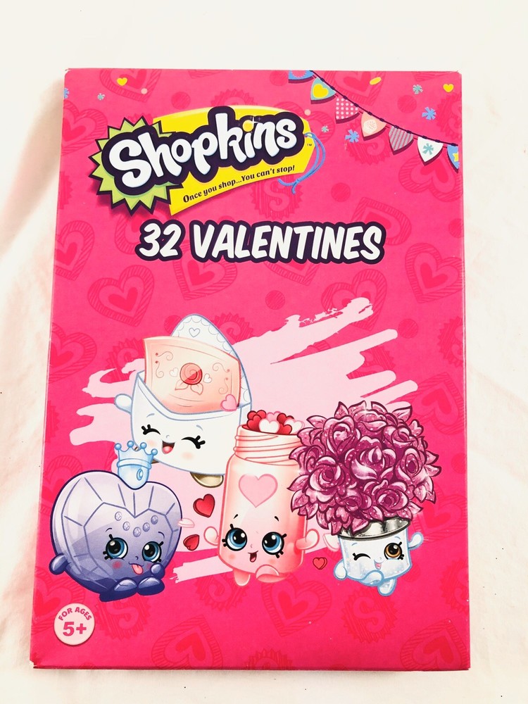 shopkins 32 Valentines Day Cards School Pass Out