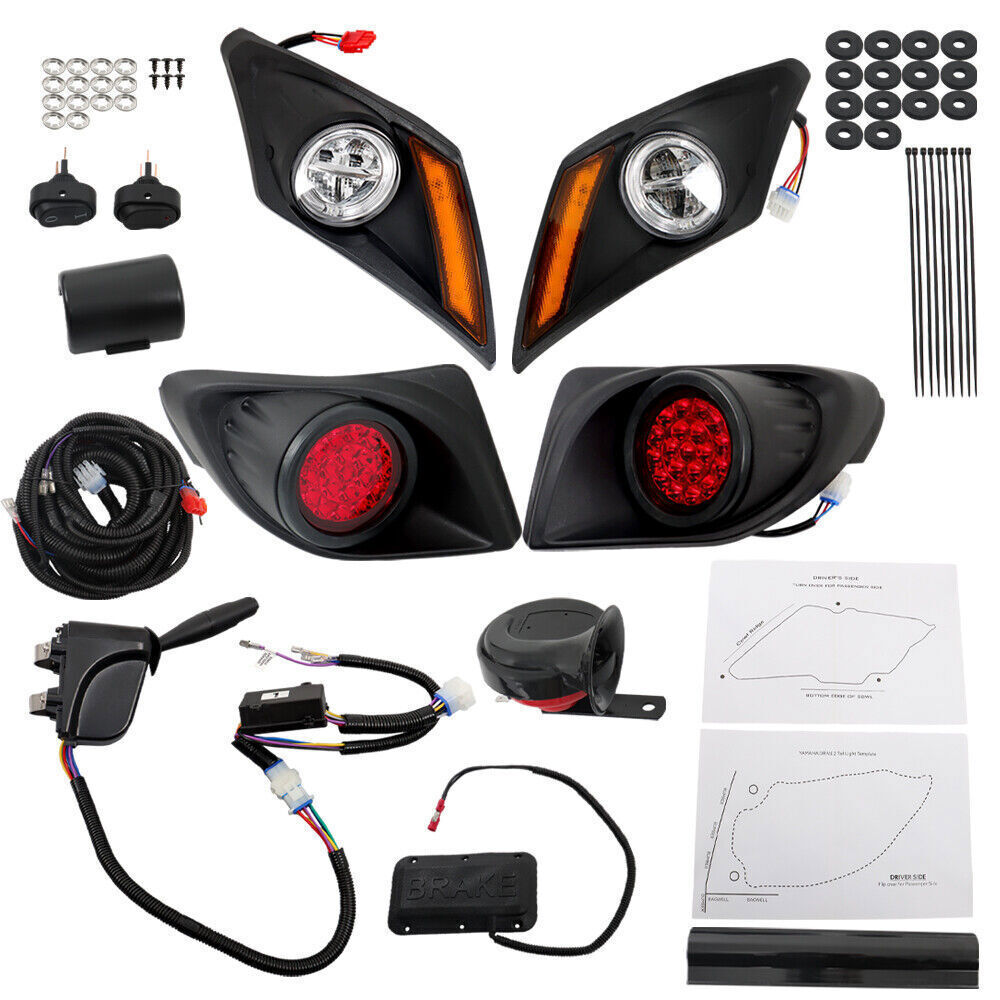 Yamaha Drive2 2017 LED Golf Cart Light Kit Street Legal Deluxe