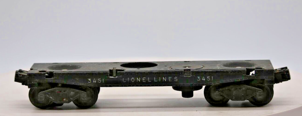 Lionel 3451 Operating Log Unloader Car for Parts or Repair Prewar Era