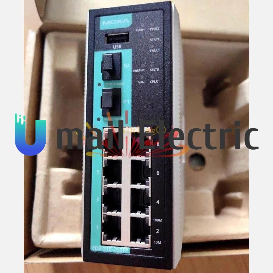 1x NEW MOXA EDR-810-2GSFP-T Industrial Router