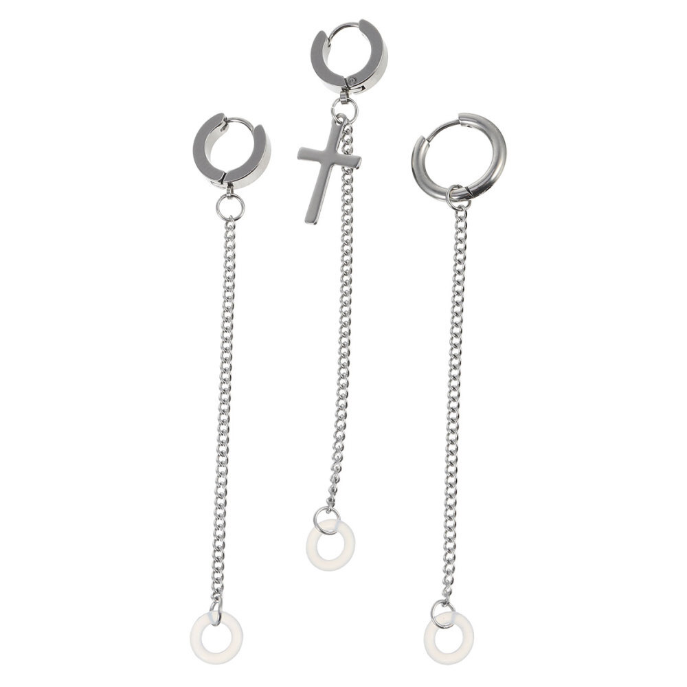 3 Pcs Anti-lost Ear Chain Trendy Earrings Men and Women