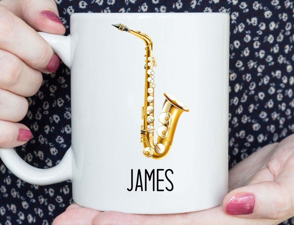 Personalized Saxophone Mug Saxophone Gift Saxophone Gift Ideas Sax Gift