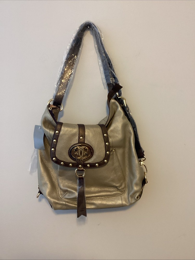 Sharif/ Bag Gold& Bronze Convertible Shoulder Bag/ Backpack
