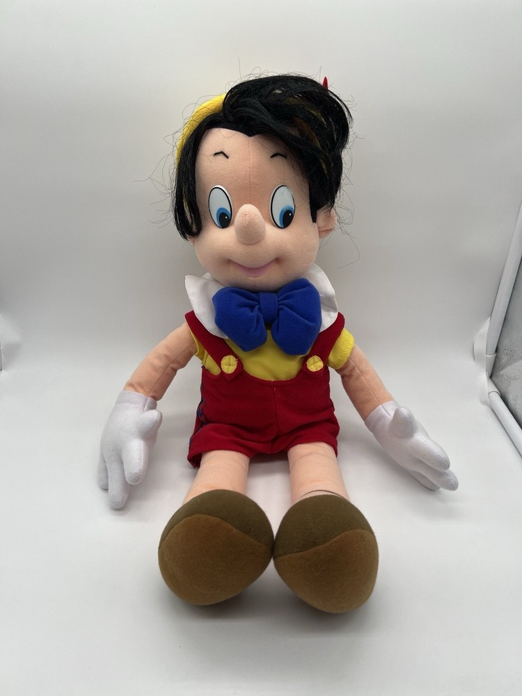 Disney Mattel Pinocchio Doll Cloth Plush Large 17” Vintage 1992 Stuffed Boy Toy