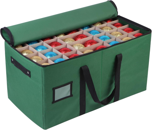 Durable Green Lambada Christmas Ornament Storage Box