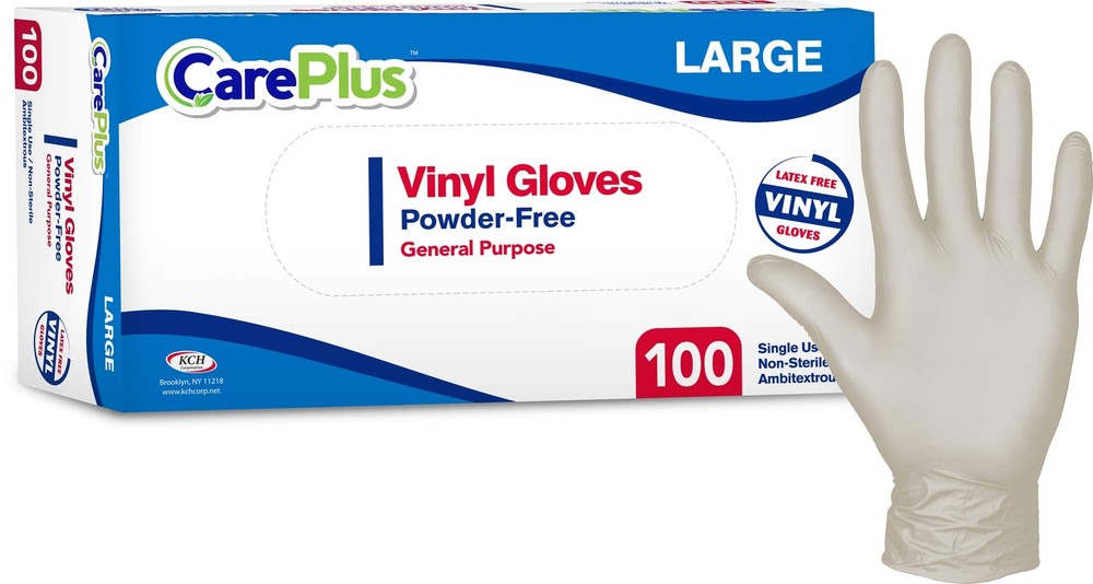 Disposable Vinyl Gloves Large Size | Heavy Duty | Non Sterile | Powder Free |...