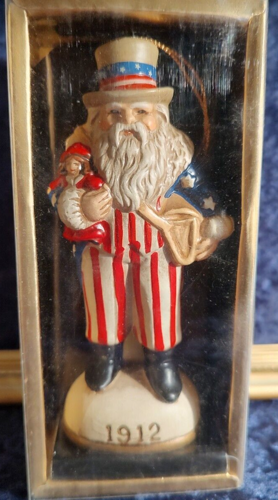 Vintage Memories of Santa Uncle Sam 1912 by Don Warning, Christmas Reproductions