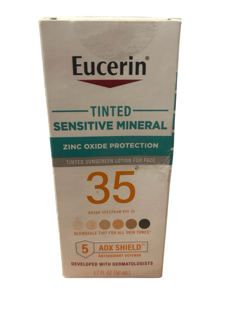 Eucerin Sensitive Tinted Mineral Sunscreen SPF 35 1.7 oz Exp 2027