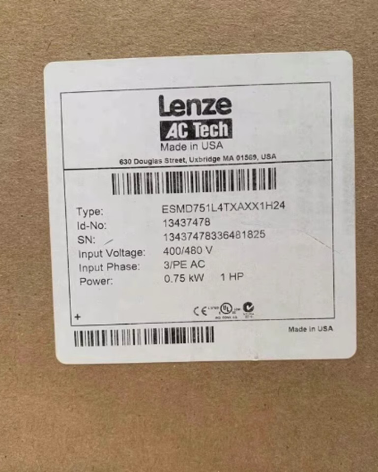 Esmd751L4Txa 1Pcs New Lenze Inverter Esmd751L4Txa 0.75Kw 380V