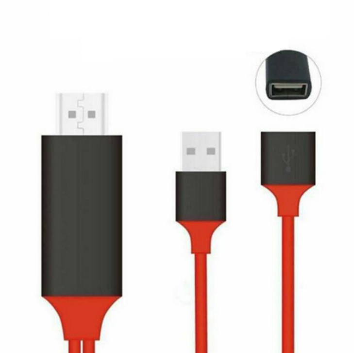 2pcs Type-C mobile phone to HDMI projection cable USB universal same screen line