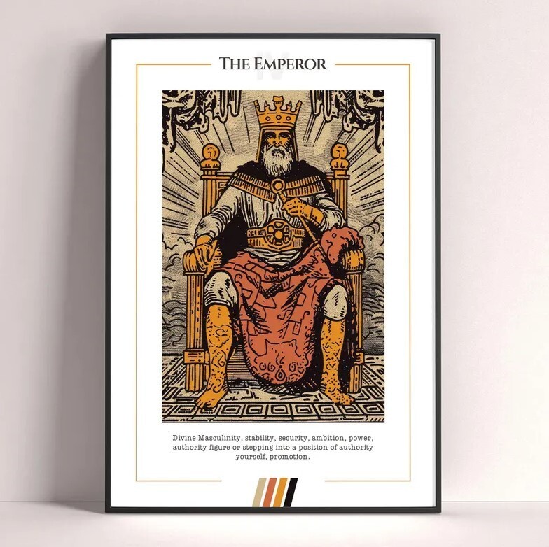 Emperor Tarot Card Art Print Digital Download Poster