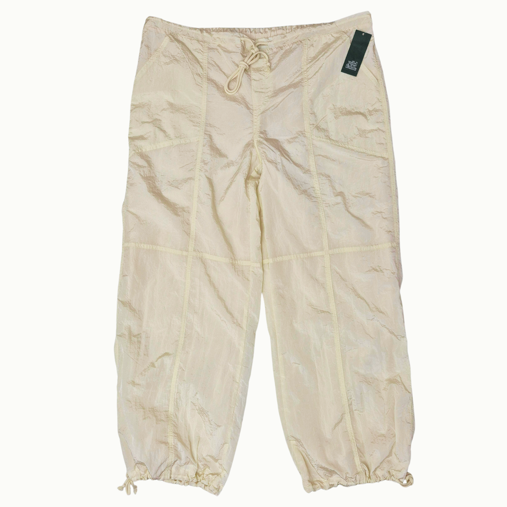 Wild Fable Women's High Rise Wide Leg Parachute Pants Light Beige 2XL - NWT
