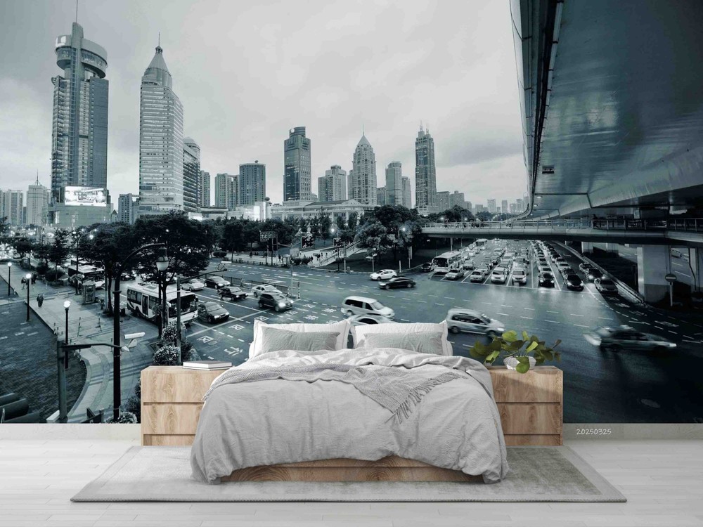 3D City Street Landscape Wall Murals Wallpaper Murals Wall Sticker