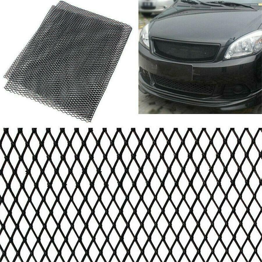 Aluminium Racing Car Honeycomb Mesh Grill Grille Bumper Vent Net Black Universal