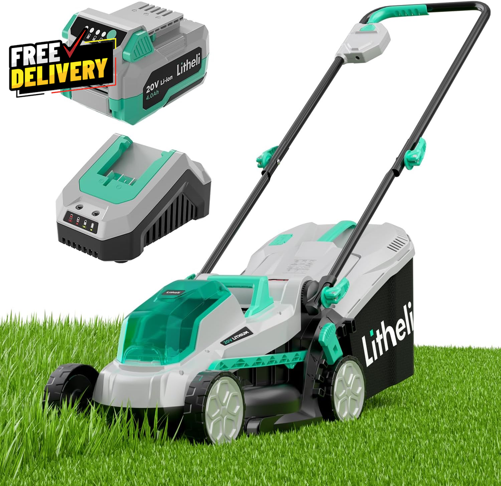 20V 13 Cordless Lawn Mower Electric Lawn Mowers for Garden Yard and Farm.....