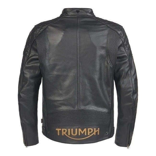 Men's Triumph Braddan Cowhide Biker Leather Jacket for Motorcycle Riding