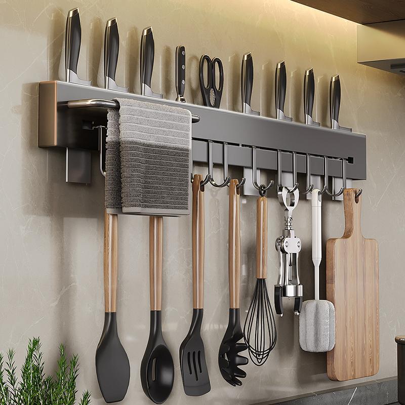 Stainless Steel Cleanup Hanging Spoon Holder Wall Kitchen Storage Supplies Knife