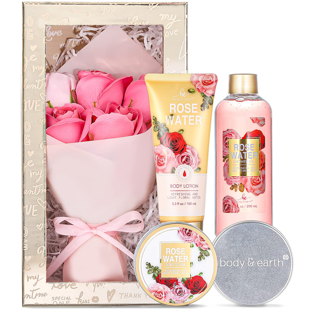 Valentines Day Gifts Spa Set for Her - Spa Gift Baskets for Women, 5 Piece Mothe-image