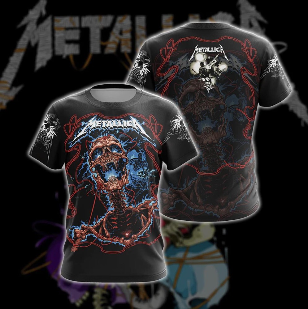 Metallica Band Unisex 3D T-Shirt Gift For Fans Metallica Shirt