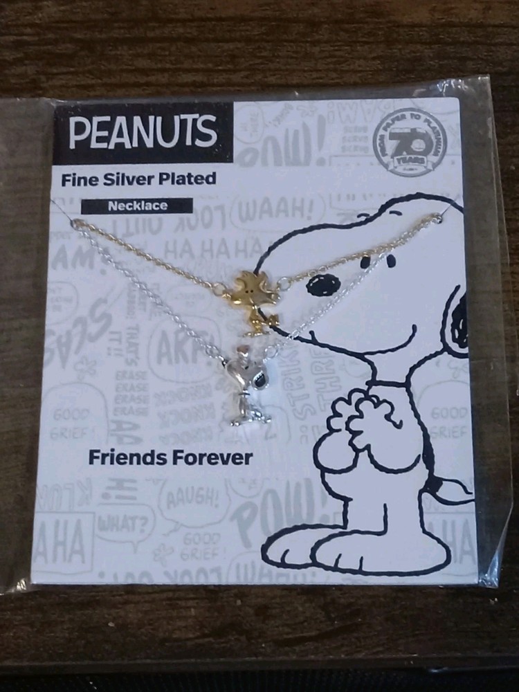 Snoopy and Woodstock 18-inch Sterling Silver Necklace Peanuts Collection