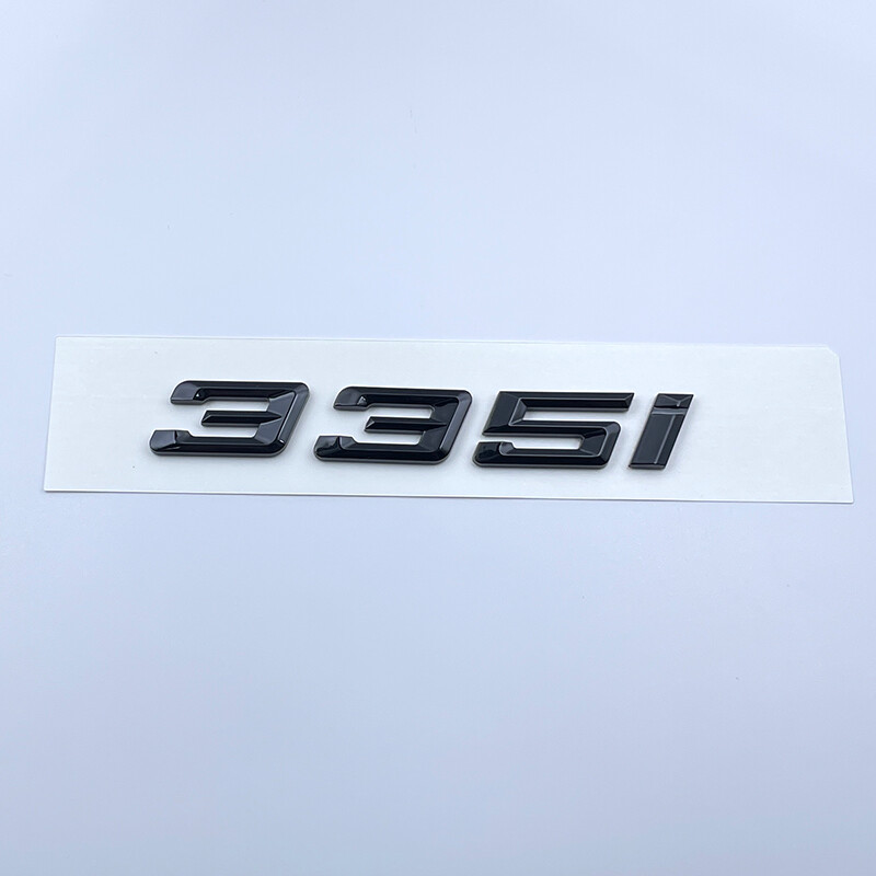 335i REAR LETTERING LID TRUNK BADGE EMBLEM Fits BMW 3 SERIES GLOSS BLACK STICKER
