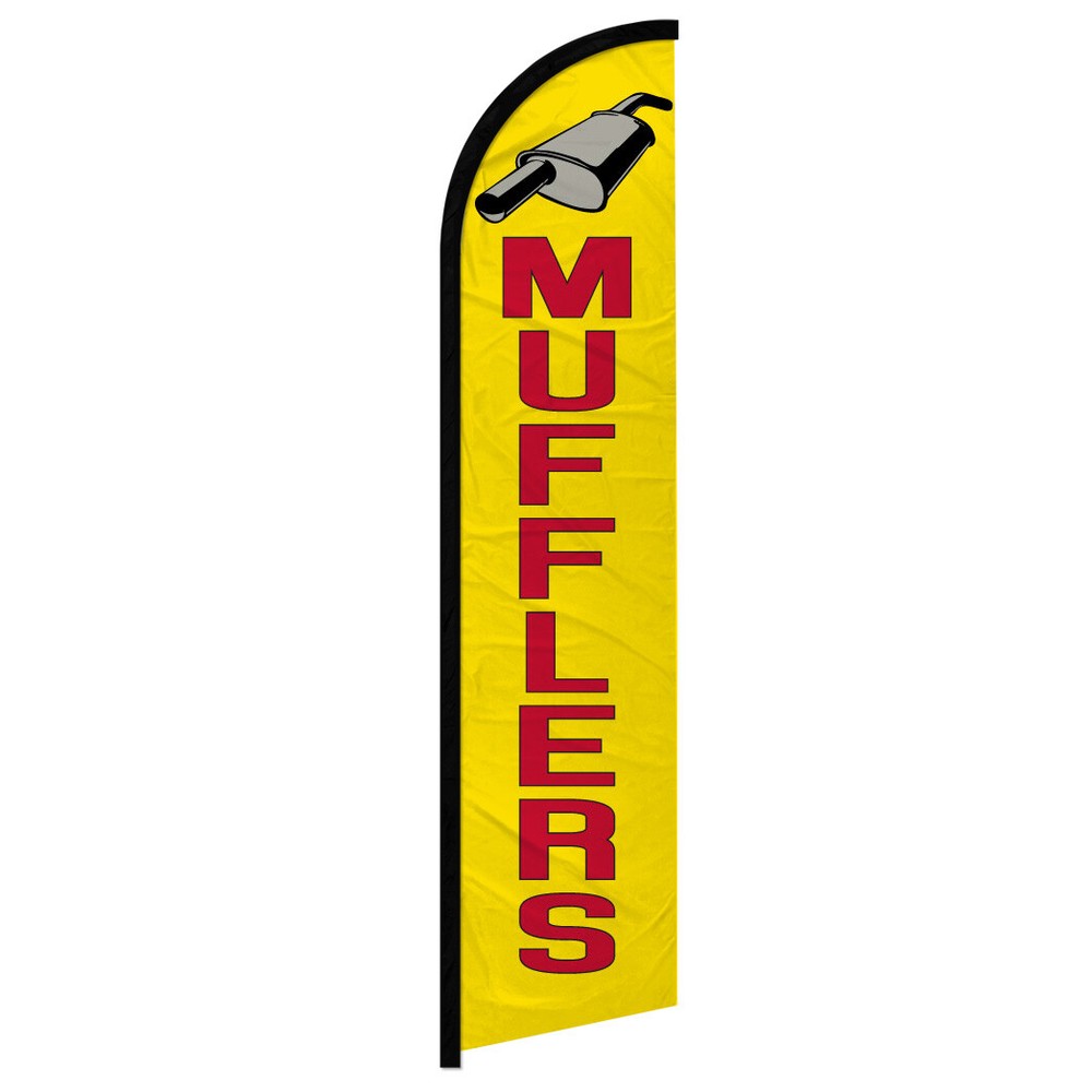 Windless Swooper Muffler Flag for Auto Mechanic Services – Durable, Eye-Catching Design for Professional Shops and Garages