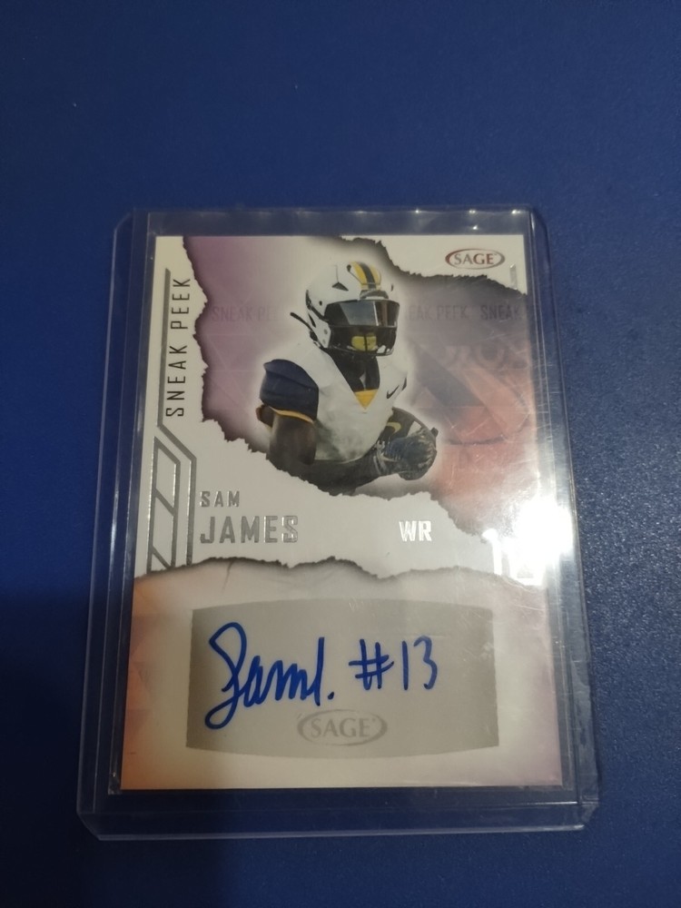 2023 Sage Sam James Autograph Card West Virginia Mountaineers