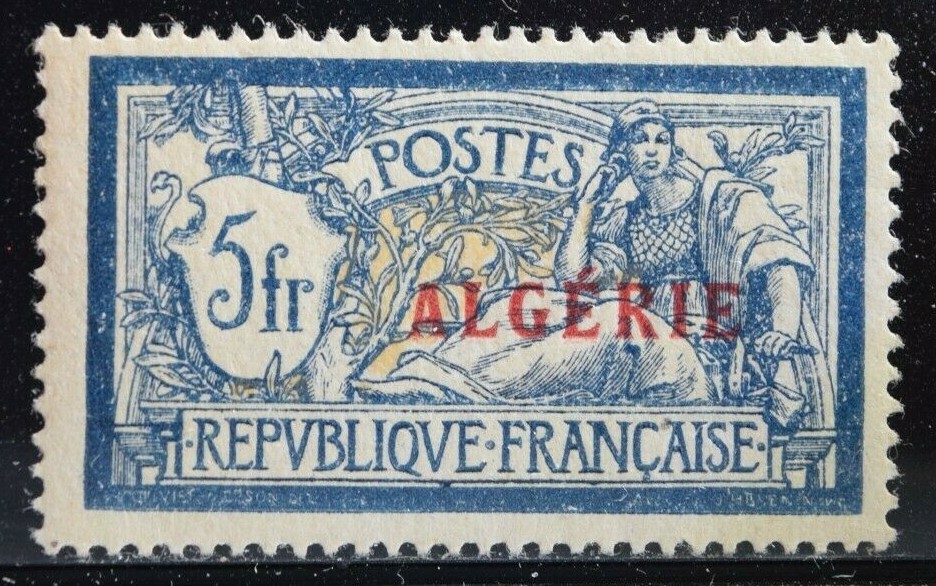 Algeria Scott #32 VF Mint Lightly Hinged 1924 Red Overprint