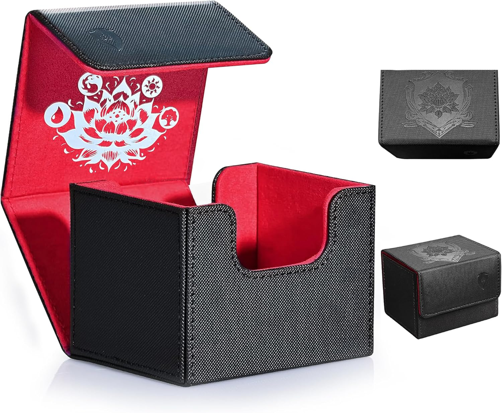 MTG Commander Deck Box, Card Deck Box Fits 120+ Single Sleeved Cards, Storage fo