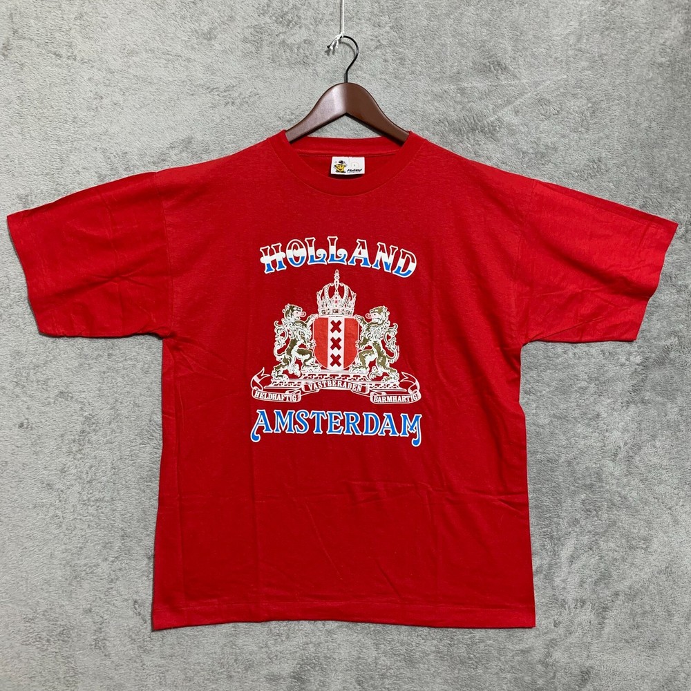 Vintage 90s Amsterdam Holland Single Stitch Tee Adult Large