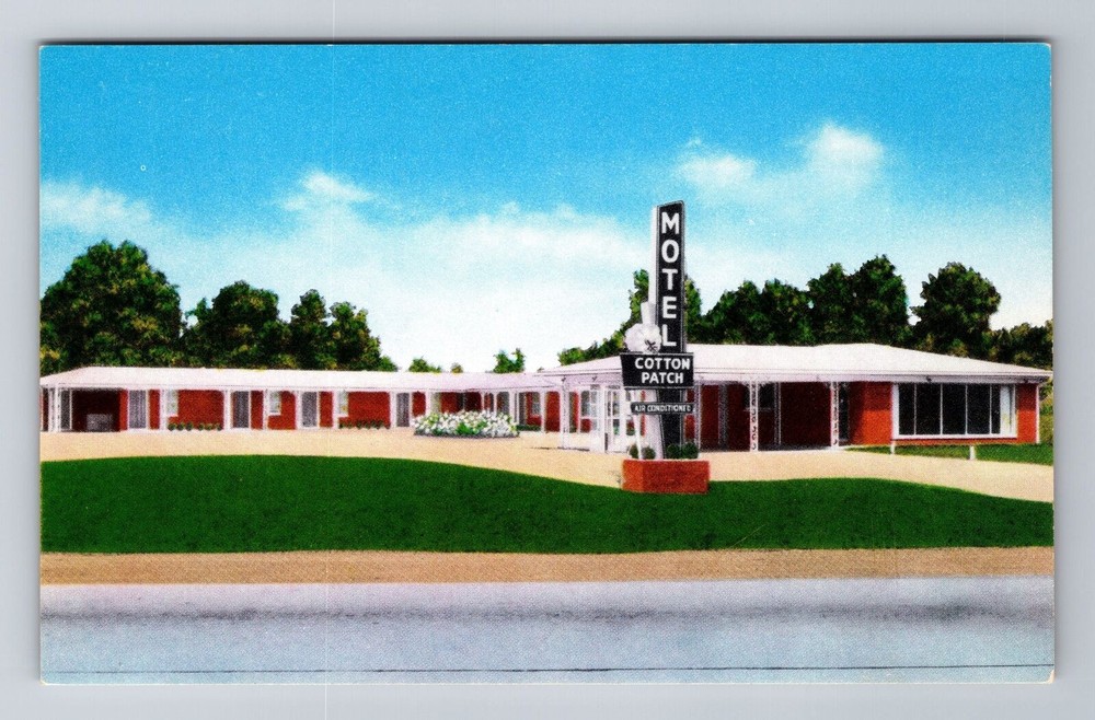 Vintage Cotton Patch Motel Advertising Postcard Little Rock Arkansas