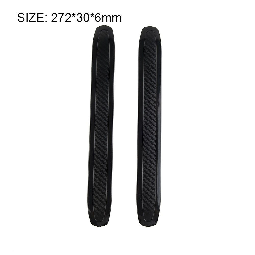 1pair Protector Carbon Front Rear Corner Car Bumper Strip Scratch Guard Anti Rub