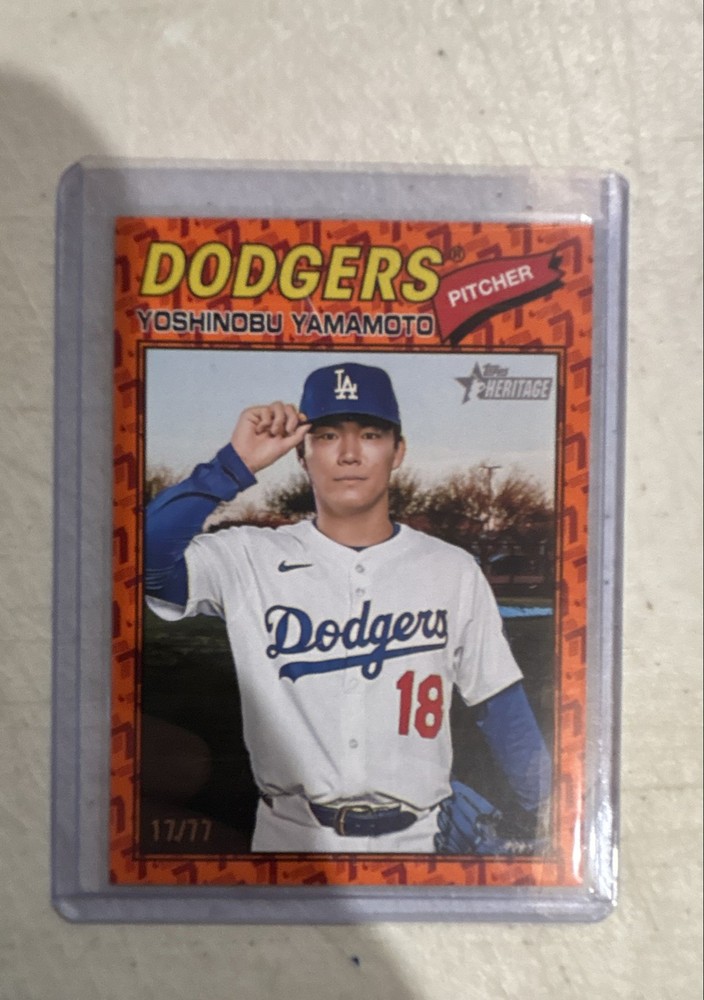 2026 Topps Heritage - Yoshinobu Yamamoto #371 Color of the Year /77