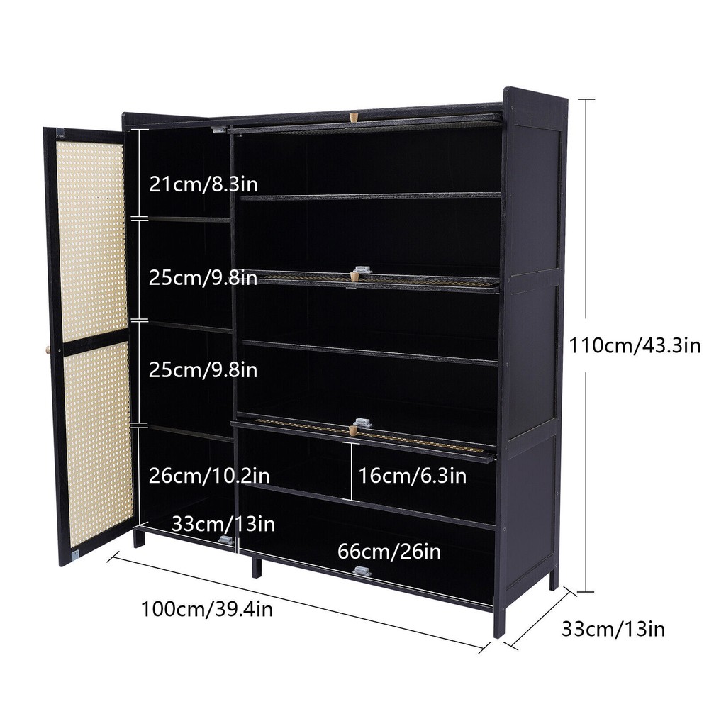 7-Tier Shoe Storage Cabinet with Shelves for Entryway Hallway or Closet Organization