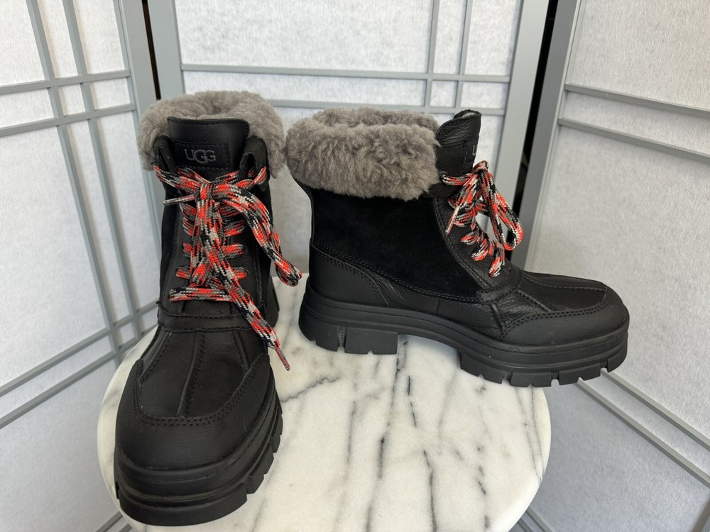 UGG Women Ashton Addie Black Size 9 Insulated Outdoor Boots 1130524