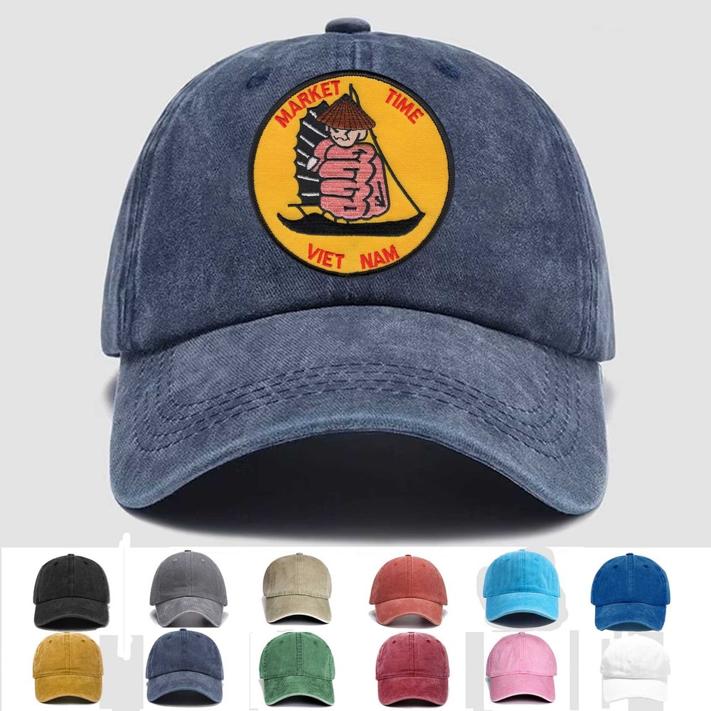 Custom Embroidered Hat Operation Market Time, Veteran Cap, Trucker Hat, Gift