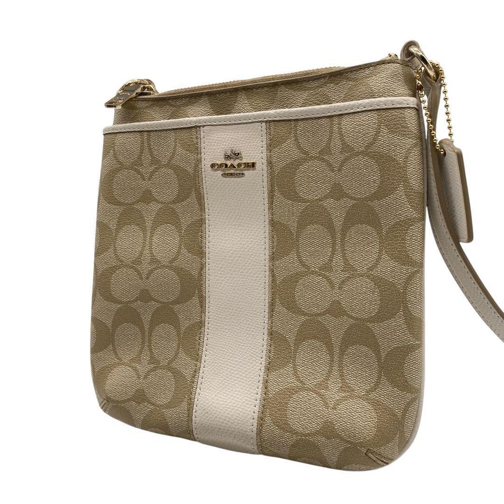 Coach Signature PVC Shoulder Bag in Beige  