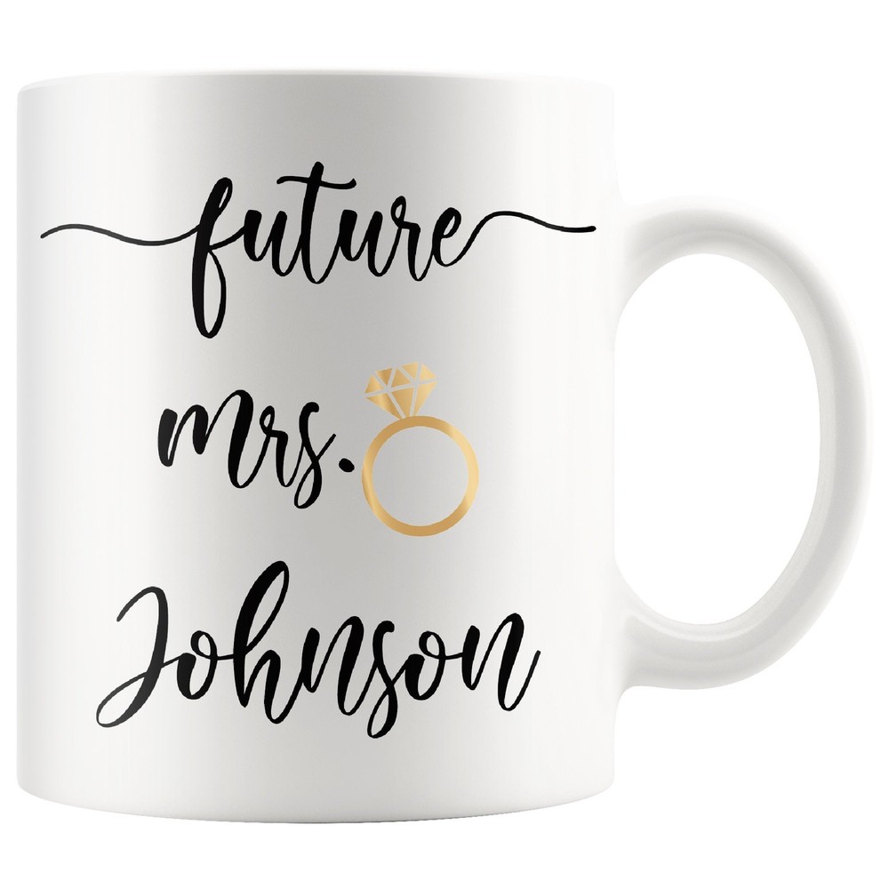 Personalized Future Mrs Mug Bridal Shower Gift Engagement Gift Bride To Be Gift