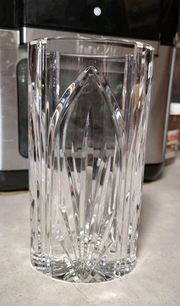 Waterford Crystal 10 Inch Jim O Leary Master Cutter Signed Vase Rare Discontinued
