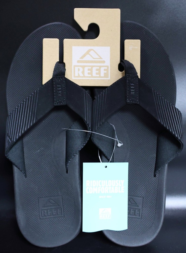 Men's Reef Phantom II Flip-Flops Black Sizes 9-13 RF0A3YMHBK2