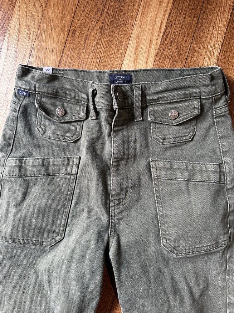 Women Citizens of Humanity Kamila Patch Pocket Flare Jeans Size 27 Premium Vintage Denim Style