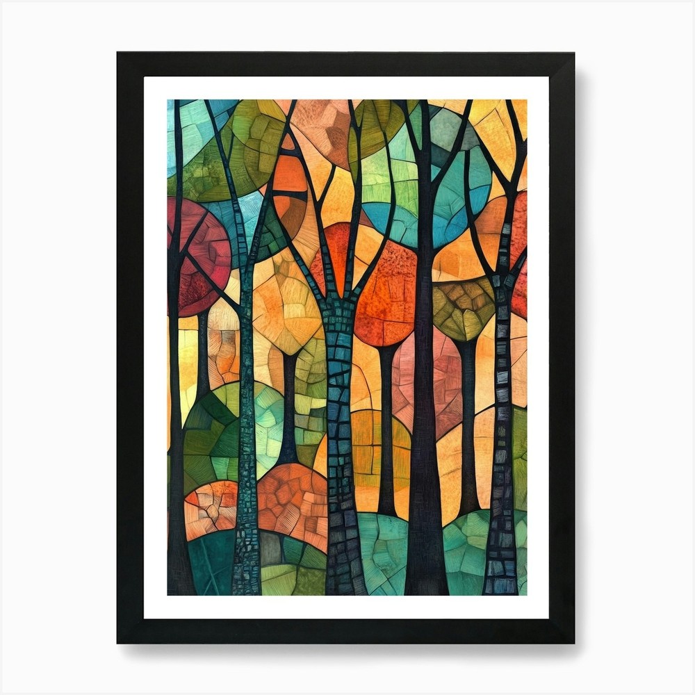 Autumn Trees 4 Framed Wall Art Canvas Print Picture Poster  