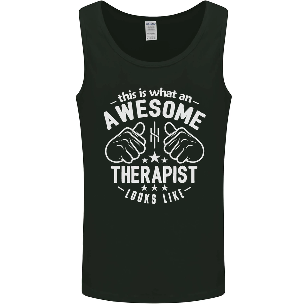 An Awesome Therapist Looks Like Mens Vest Tank Top