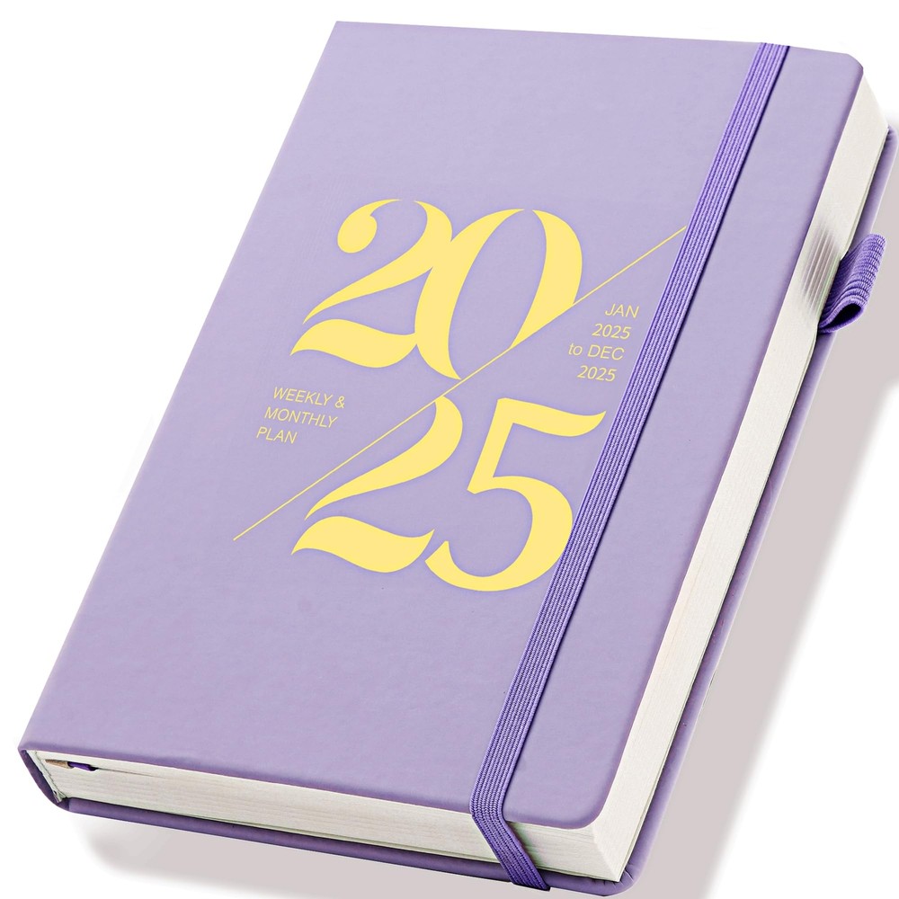 CAGIE 2025 Planner Weekly and Monthly Leather 2025 Calendar 12 Monthly Planne...