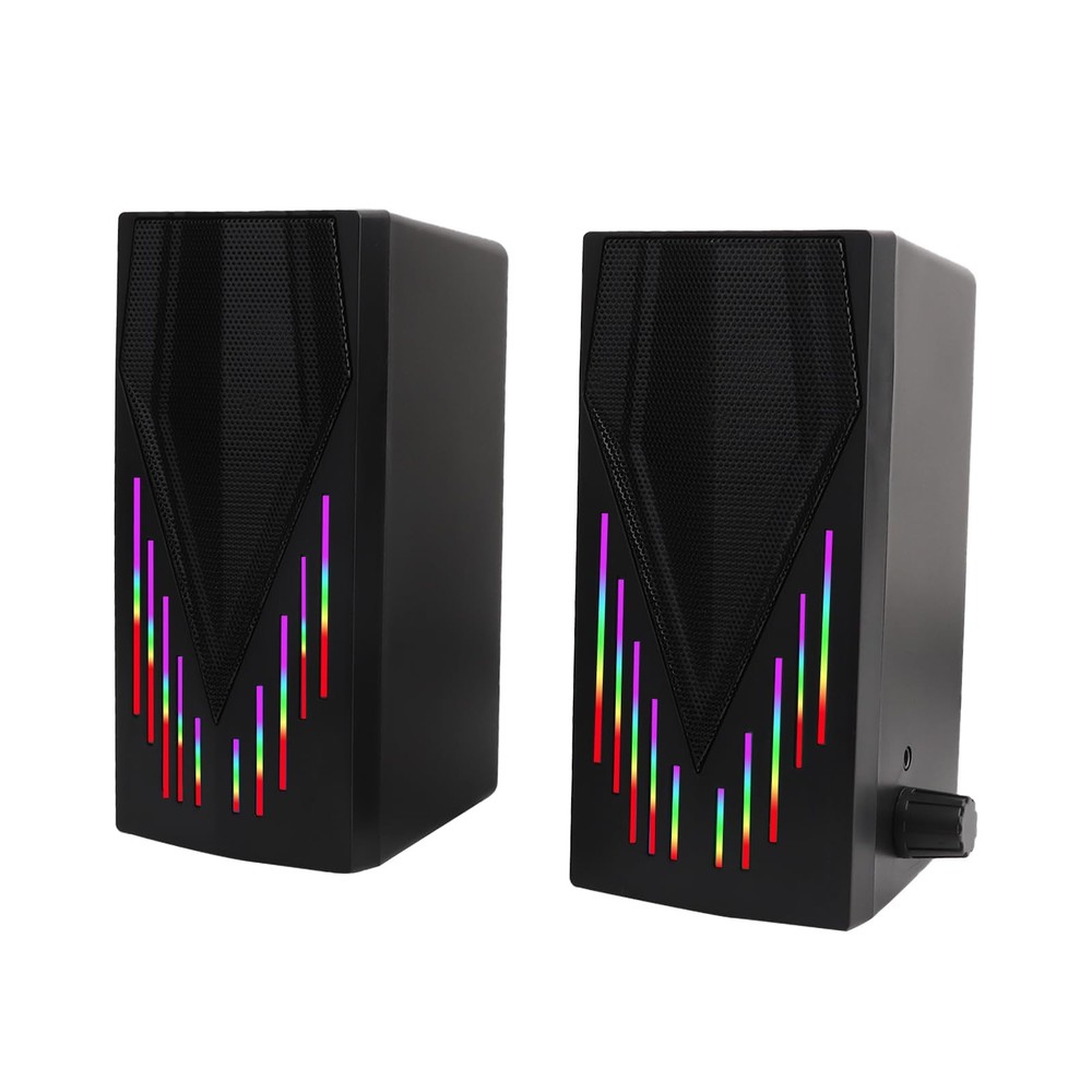 Computer Speakers, Speakers for Computer Desktop PC with Colorful RGB Lightin...