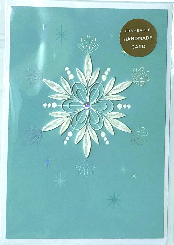 Hallmark Signature Christmas SNOWFLAKE Handmade & Frameable Art