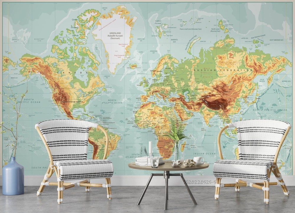 3D World Map Wall Murals Wallpaper Murals Wall Sticker
