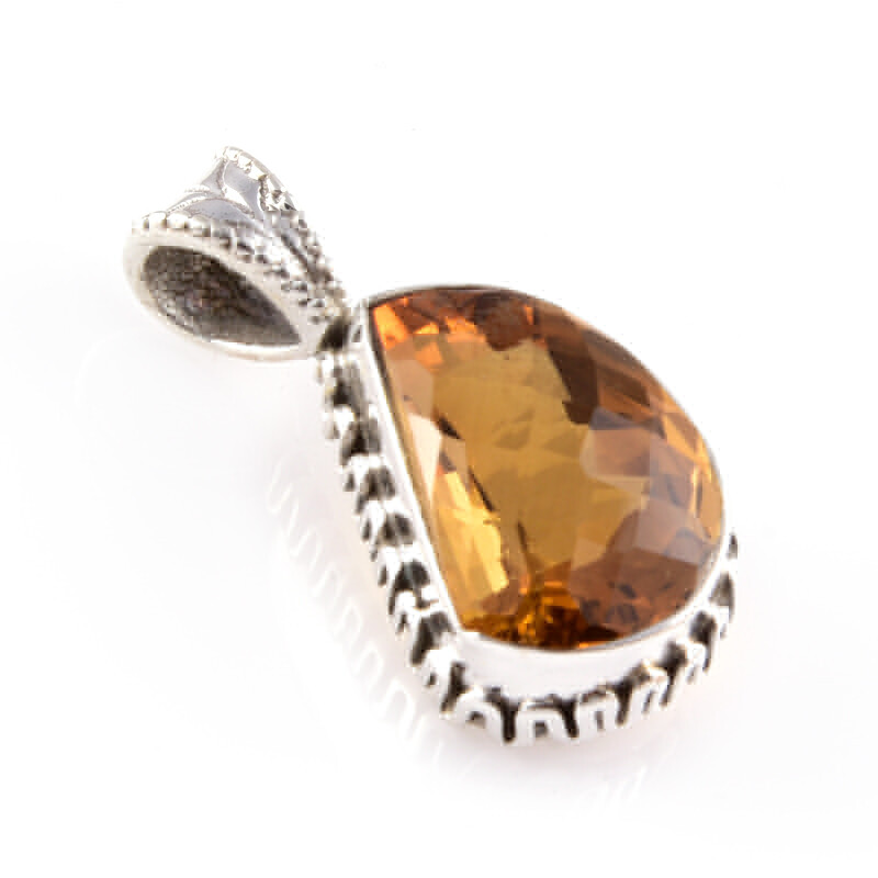 Natural Citrine Gemstone 925 Sterling Silver 1
