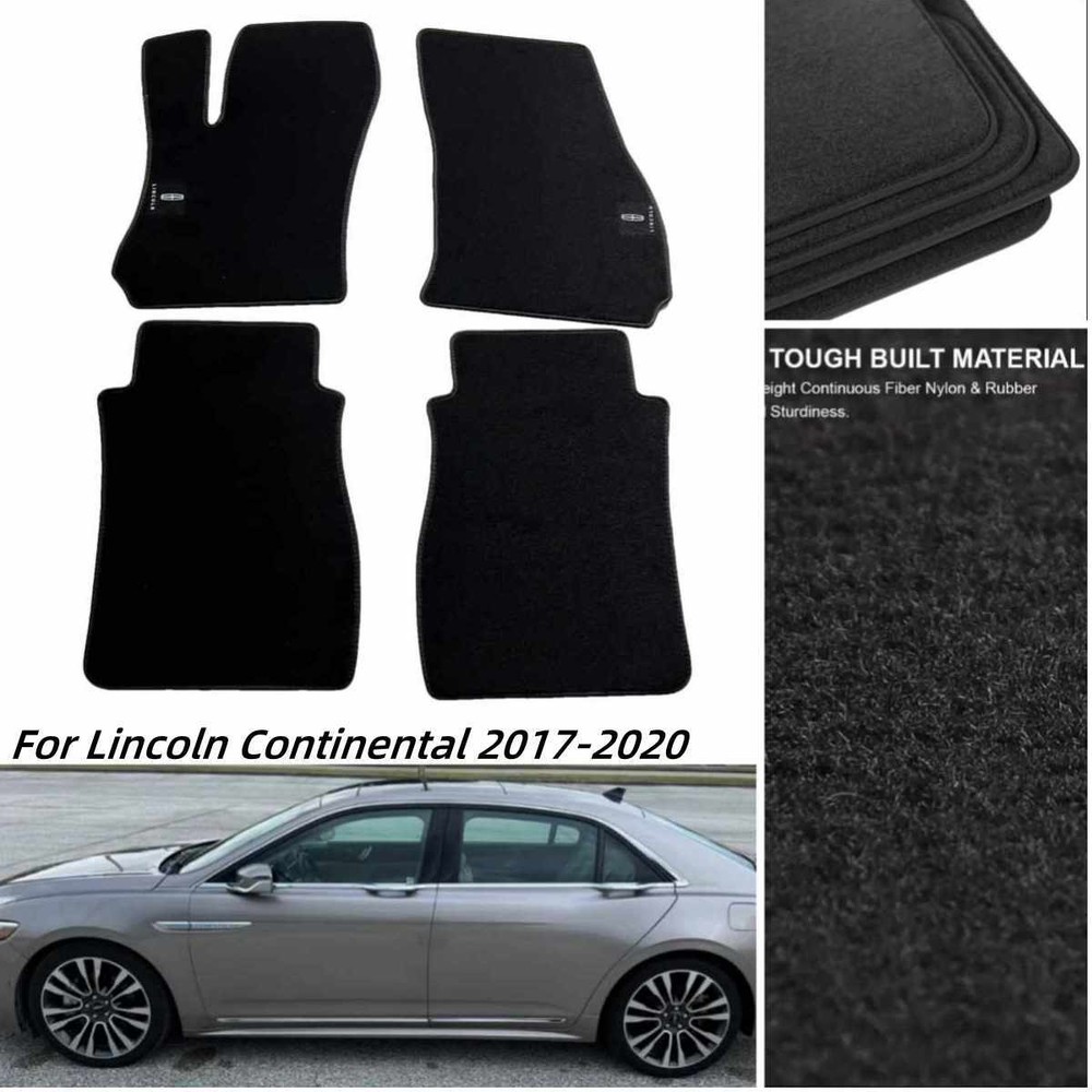 For Lincoln Continental 2017-2020 Car Floor Mats Black Carpet Rug Custom Carpets